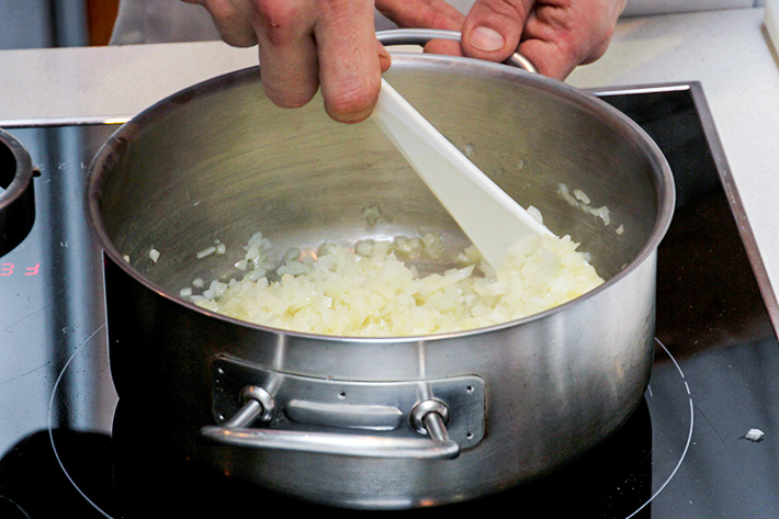 receta de risotto a la parmesana paso 2
